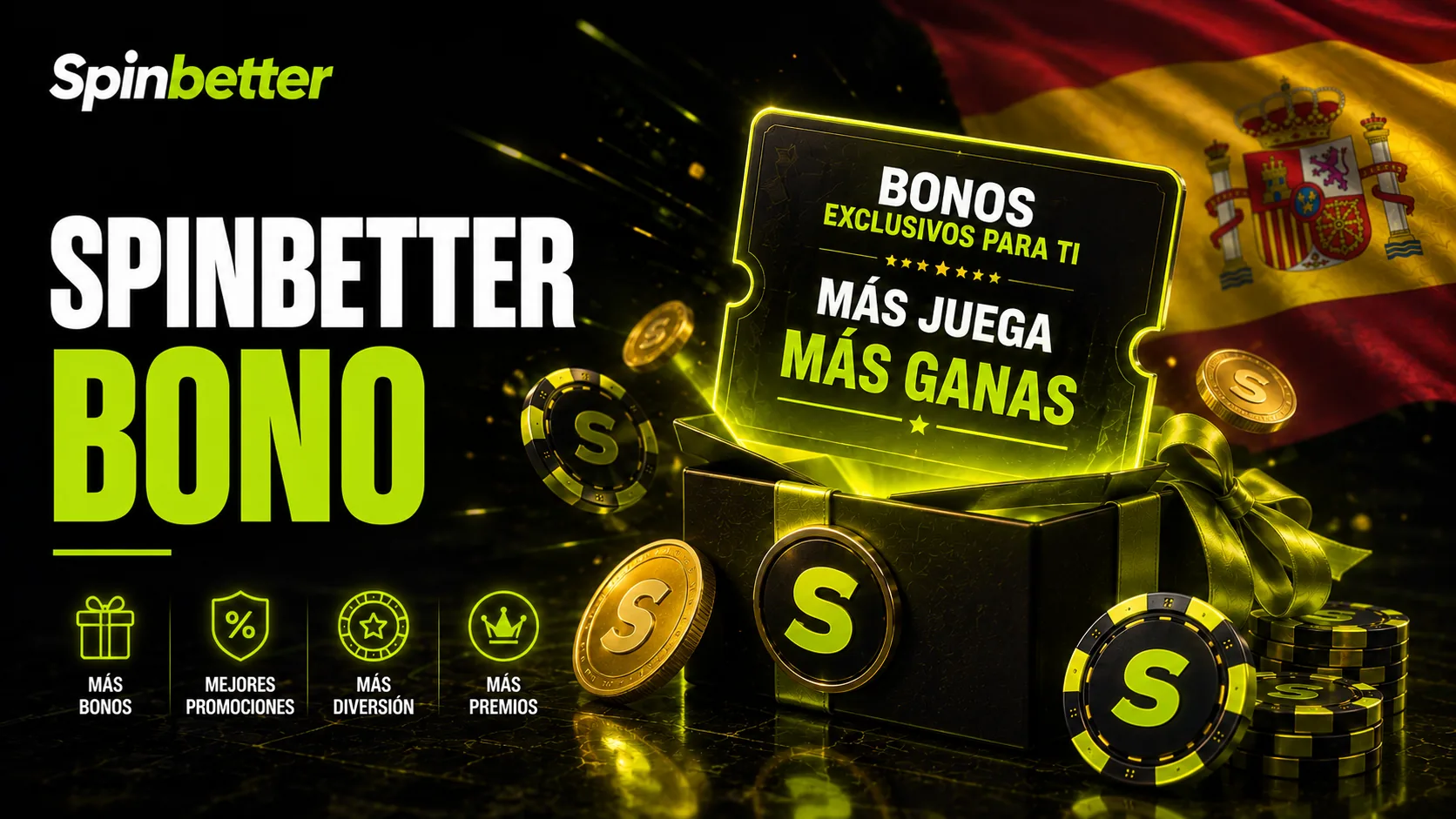 SpinBetter bono: cuatro depósitos, 150 tiradas y wagering x35
