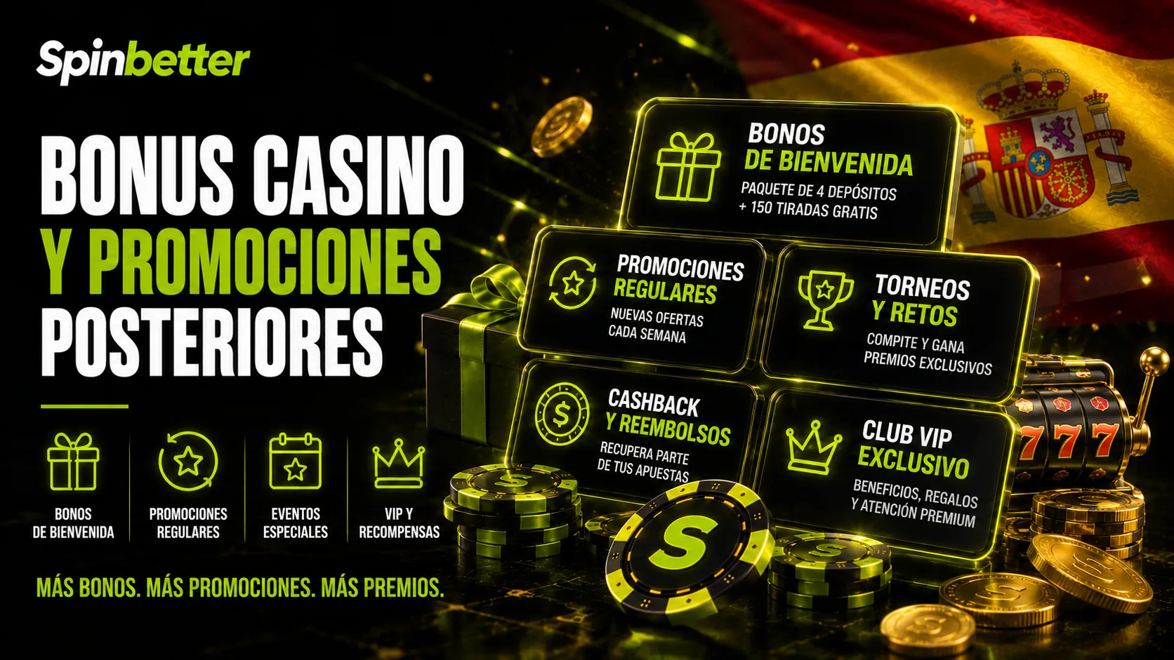 SpinBetter bonus casino y promociones posteriores al paquete